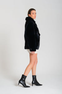 Oversized mink jacket